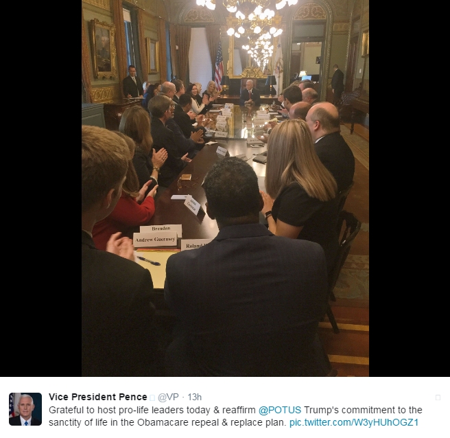 Vice President Pence and pro-life leaders